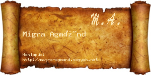 Migra Agmánd névjegykártya